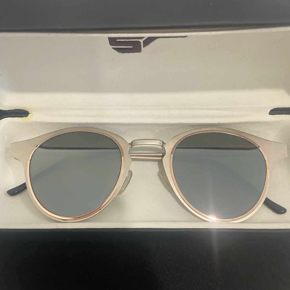 COPY - SPITFIRE gold round post punk sunglasses